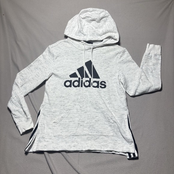 adidas Tops - Adidas Hoodie Women's Small Sweatshirt White/Black Pullover Sweater Hip Hop USA
